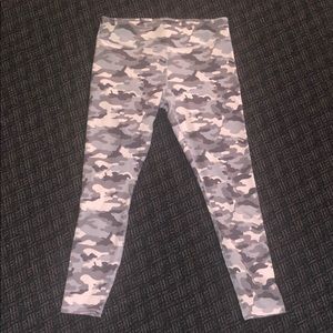 Pink & Gray Camo Full Length Leggings